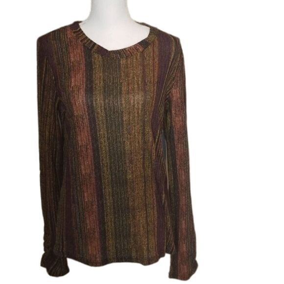 Passport, MutliColored L/S Blouse, NWT, Size M - Picture 1 of 8
